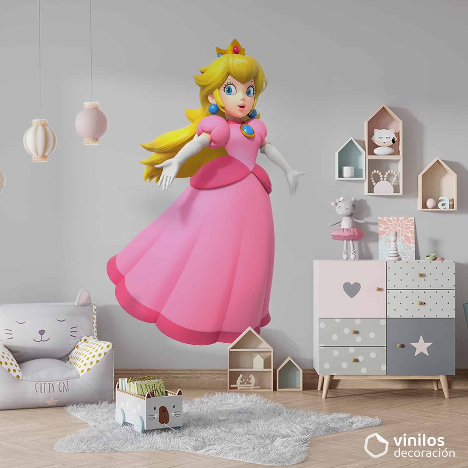 Princesa Peach Mario Bros - Vinilos Decoración